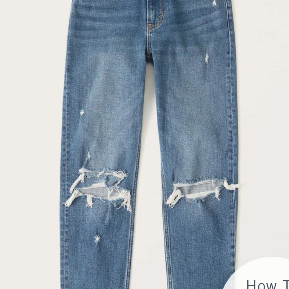 Like new high rise mom jeans